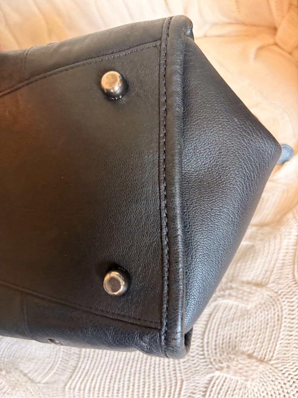 Coach Rhyder Satchel Soft Black Leather Gunmetal Hardware - Picture 12 of 12